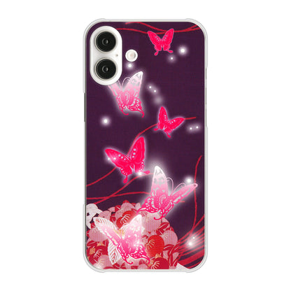iPhone 16 Plus バタフライ ハードケース 背面印刷