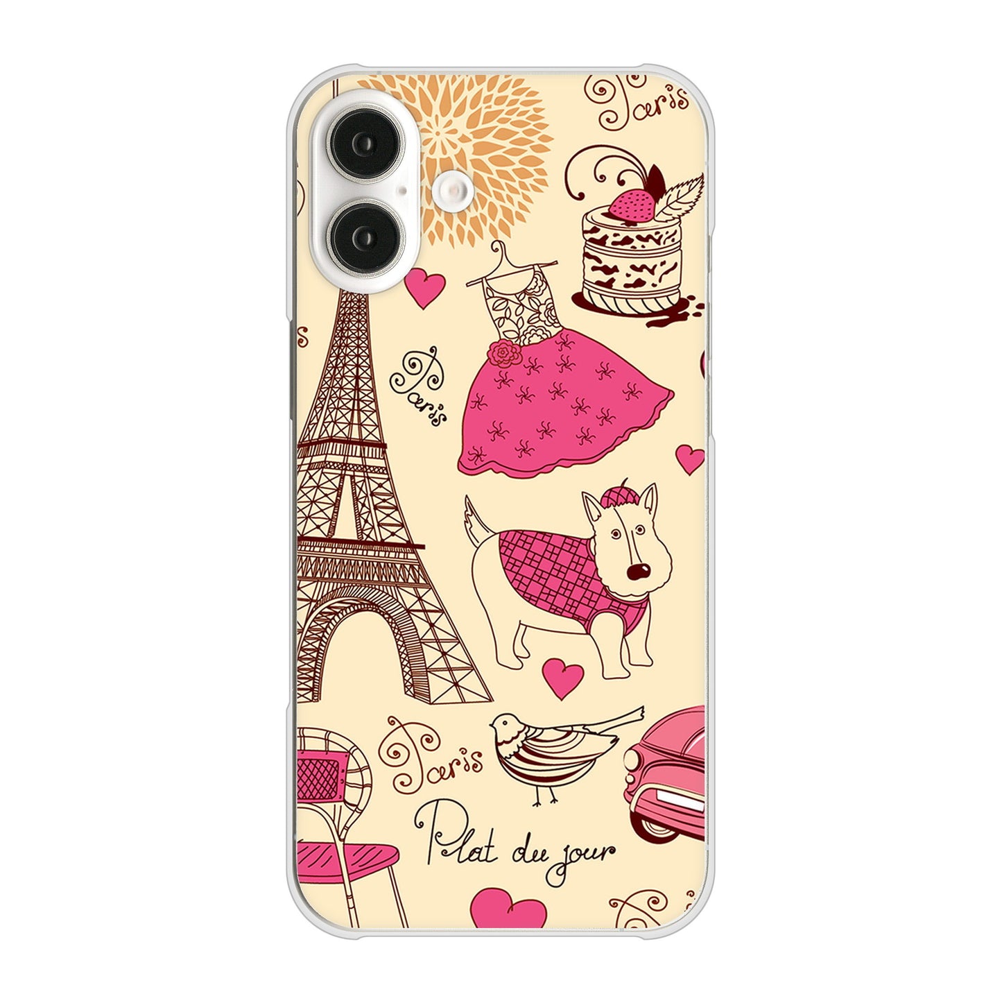 iPhone 16 Plus LOVE フランス ハードケース 背面印刷