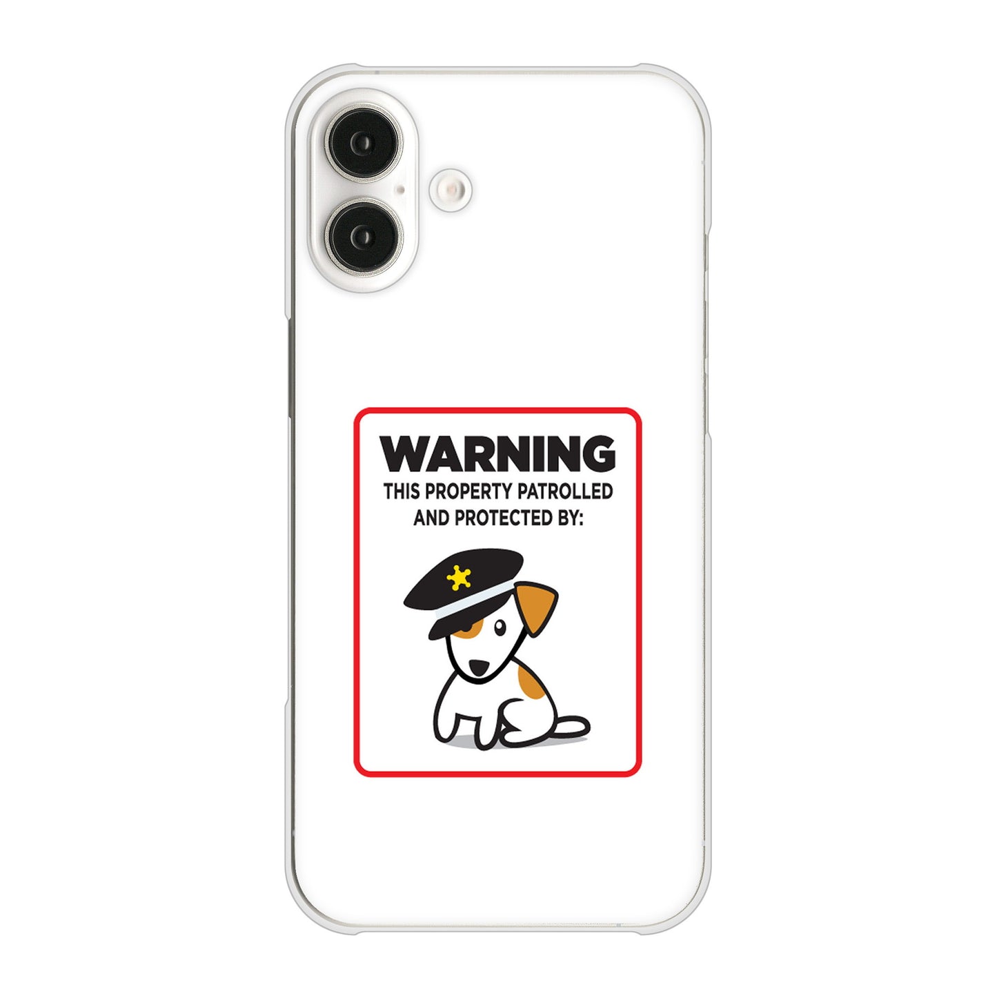 iPhone 16 Plus 374 猛犬注意 ハードケース 背面印刷