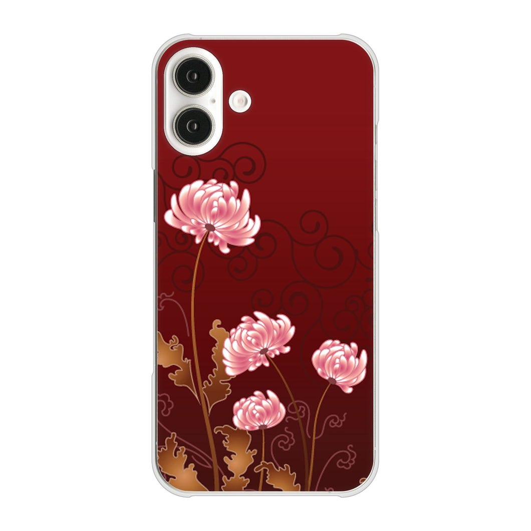 iPhone 16 Plus 375 優美な菊 ハードケース 背面印刷