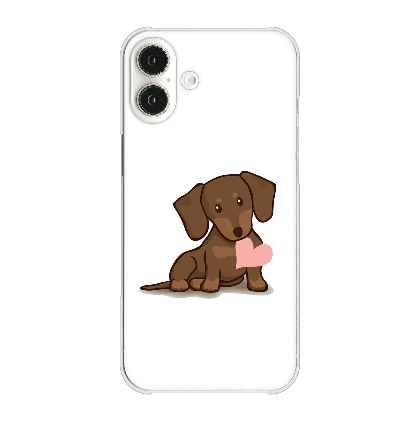iPhone 16 Plus 394 I love ダックス ハードケース 背面印刷