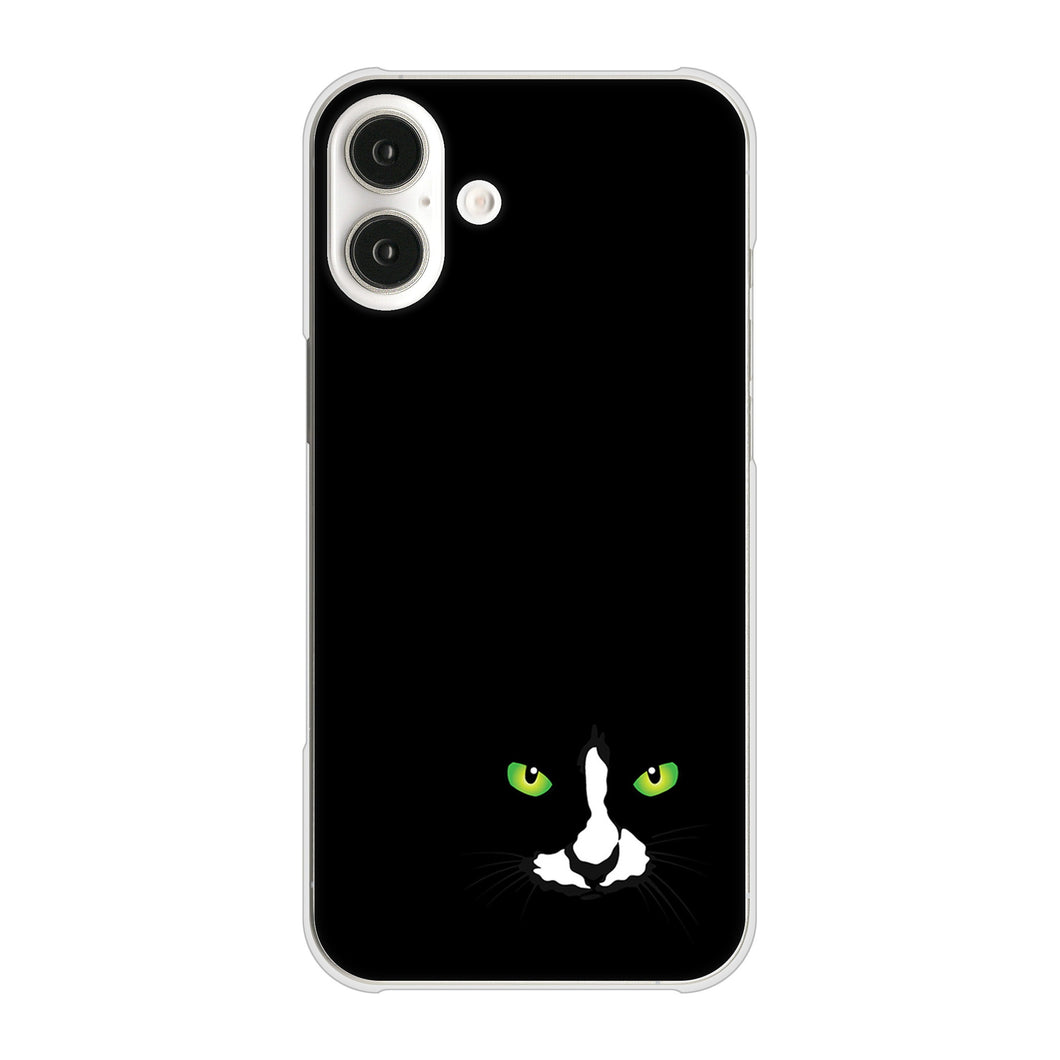 iPhone 16 Plus 398 黒ネコ ハードケース 背面印刷