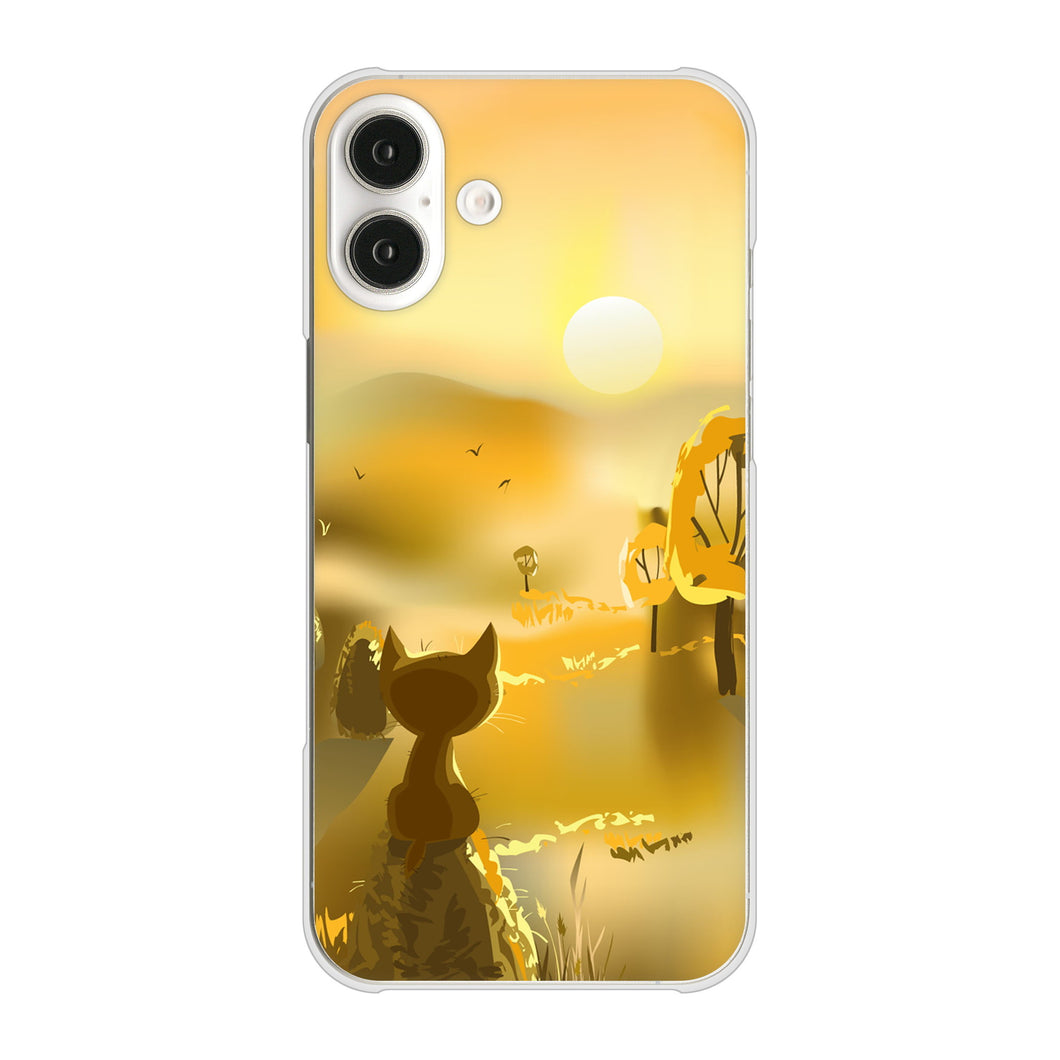 iPhone 16 Plus 400 たそがれの猫 ハードケース 背面印刷