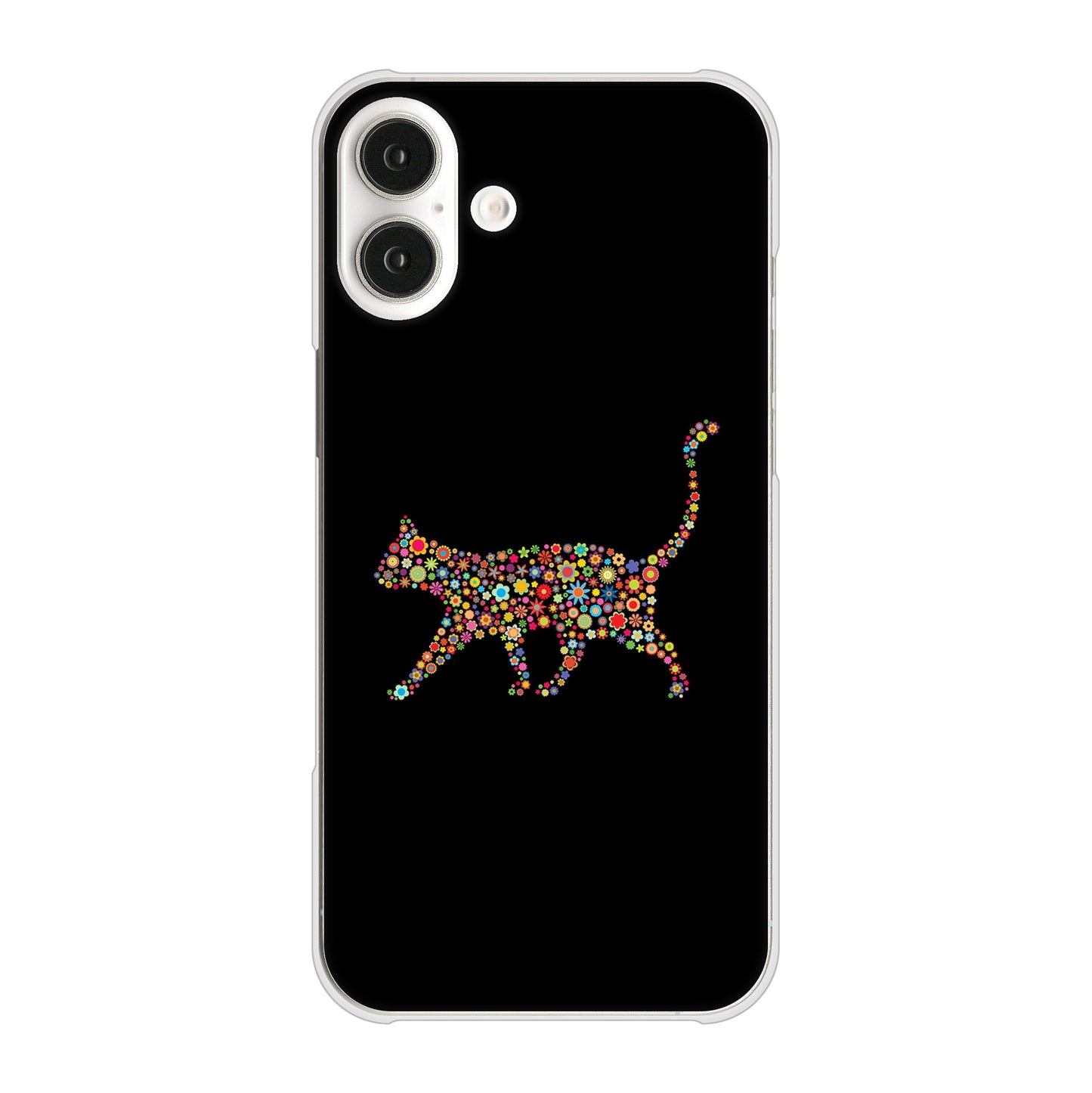 iPhone 16 Plus 406 カラフルキャット ハードケース 背面印刷