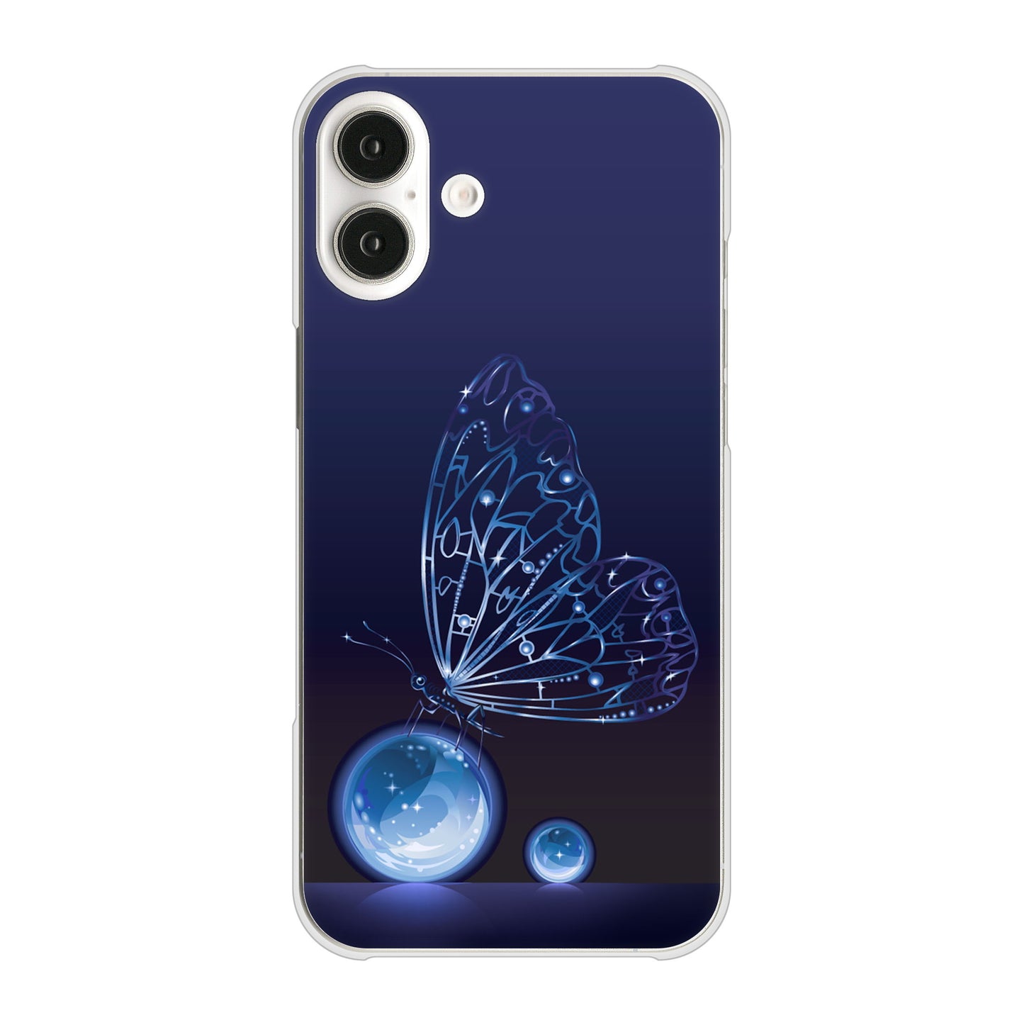 iPhone 16 Plus バタフライ ハードケース 背面印刷