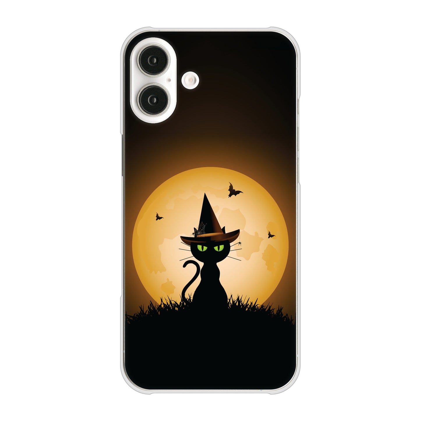 iPhone 16 Plus 夜とネコ ハードケース 背面印刷