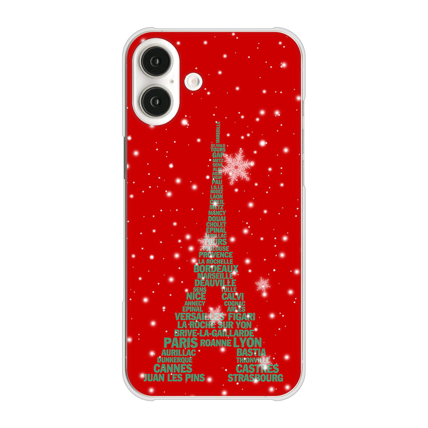 iPhone 16 Plus 527 エッフェル塔red-gr ハードケース 背面印刷