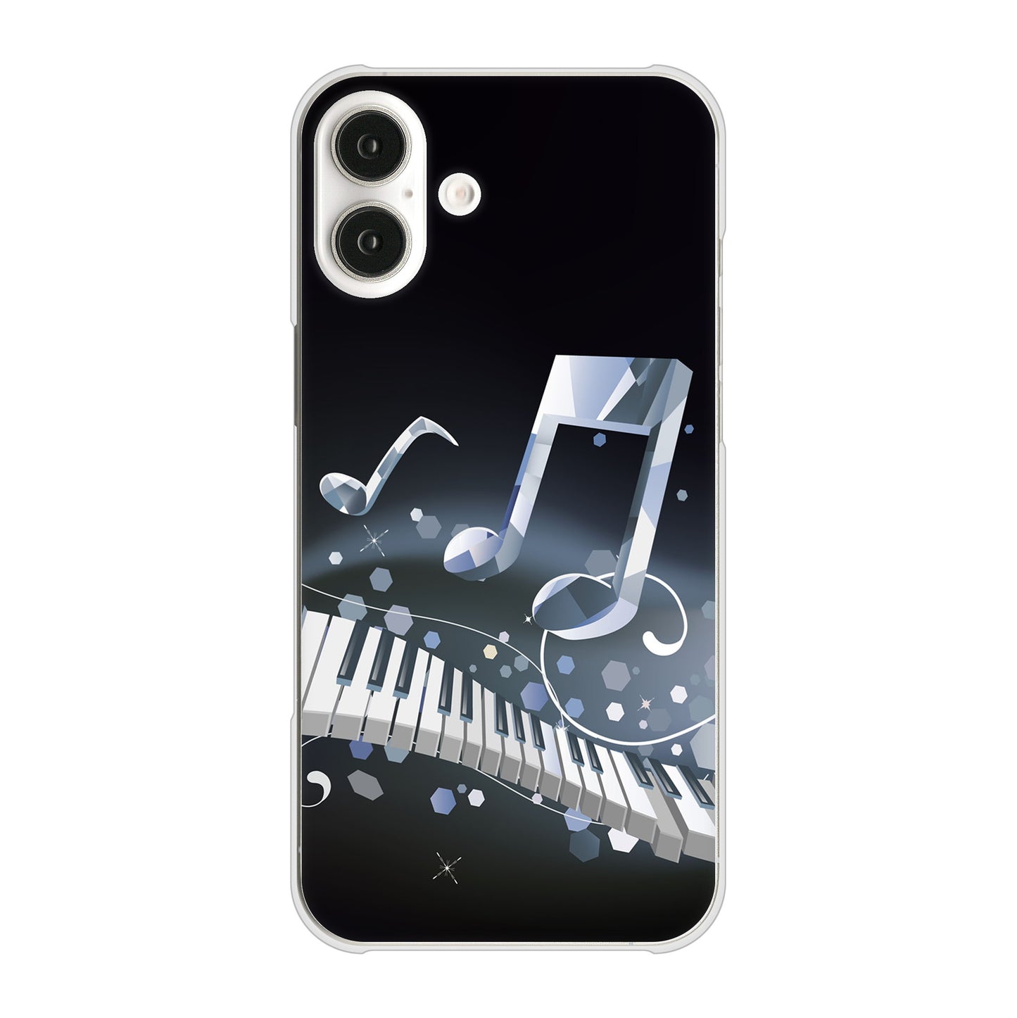 iPhone 16 Plus 音符 ハードケース 背面印刷