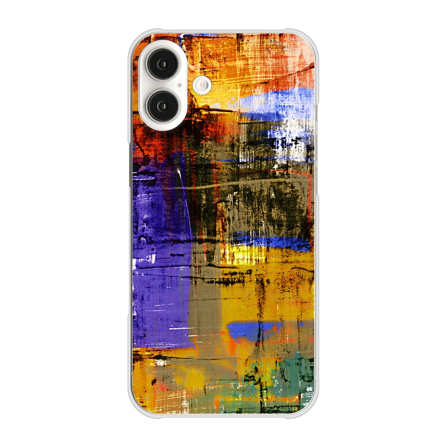 iPhone 16 Plus 609 クラッシュアートBL ハードケース 背面印刷