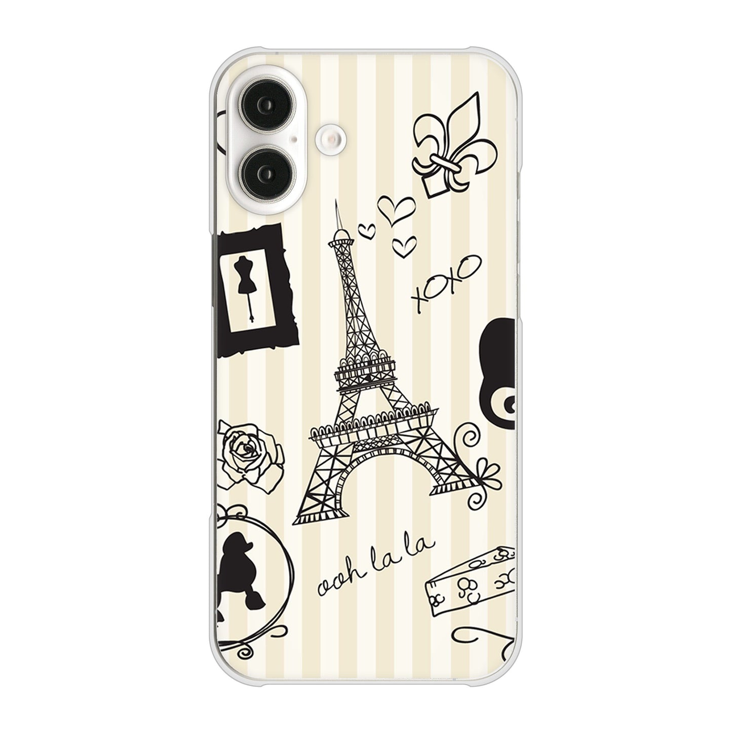iPhone 16 Plus LOVE フランス ハードケース 背面印刷