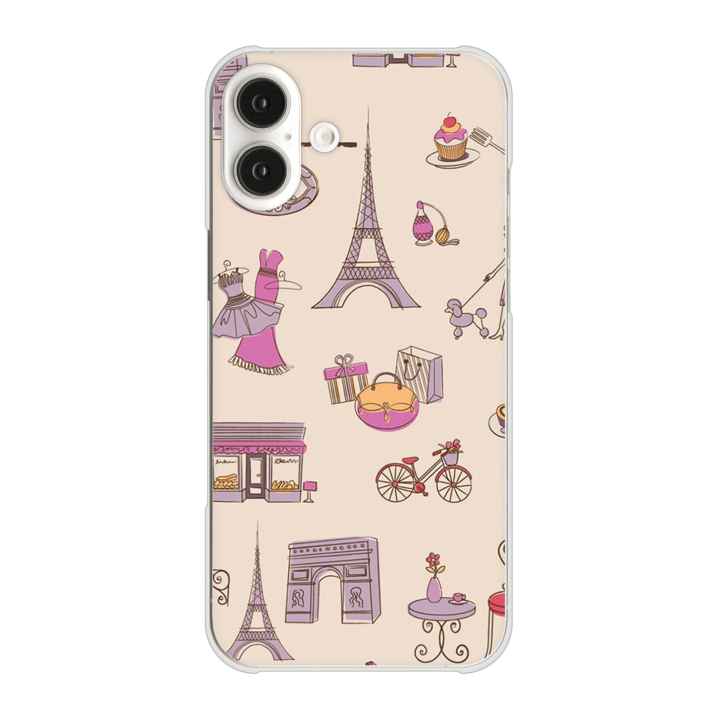 iPhone 16 Plus LOVE フランス ハードケース 背面印刷