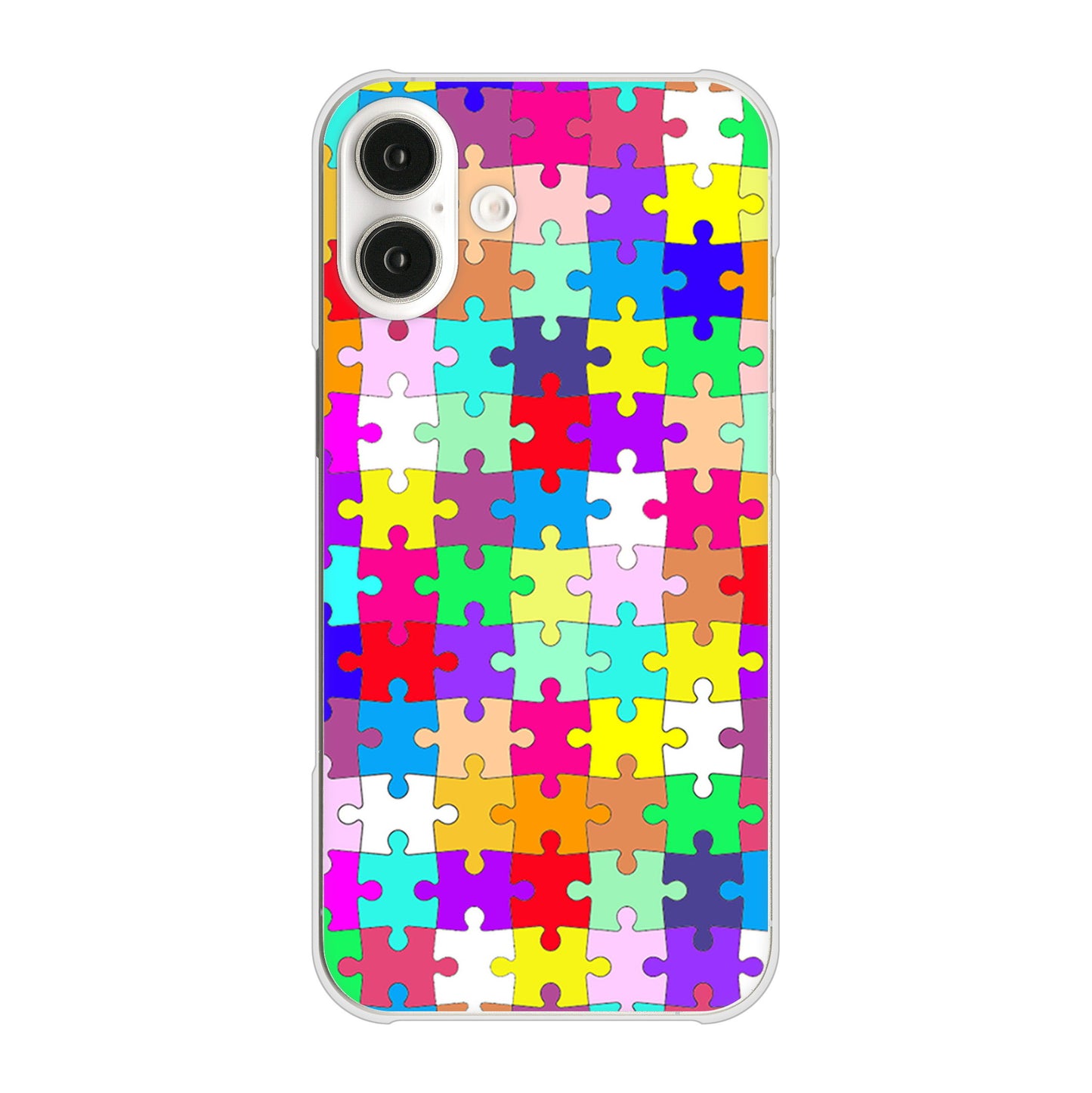 iPhone 16 Plus 727 カラフルパズル ハードケース 背面印刷