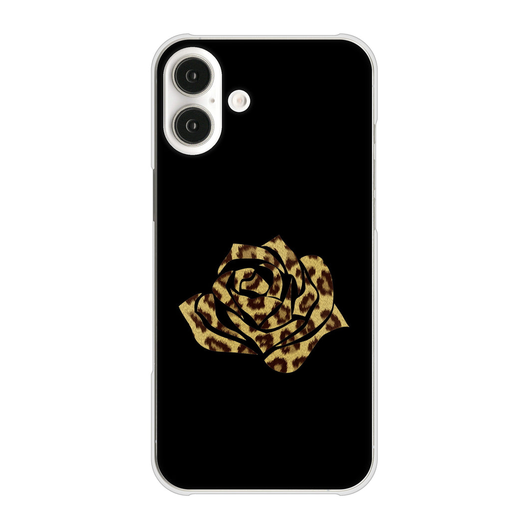 iPhone 16 Plus 1184 ヒョウのバラ（茶） ハードケース 背面印刷
