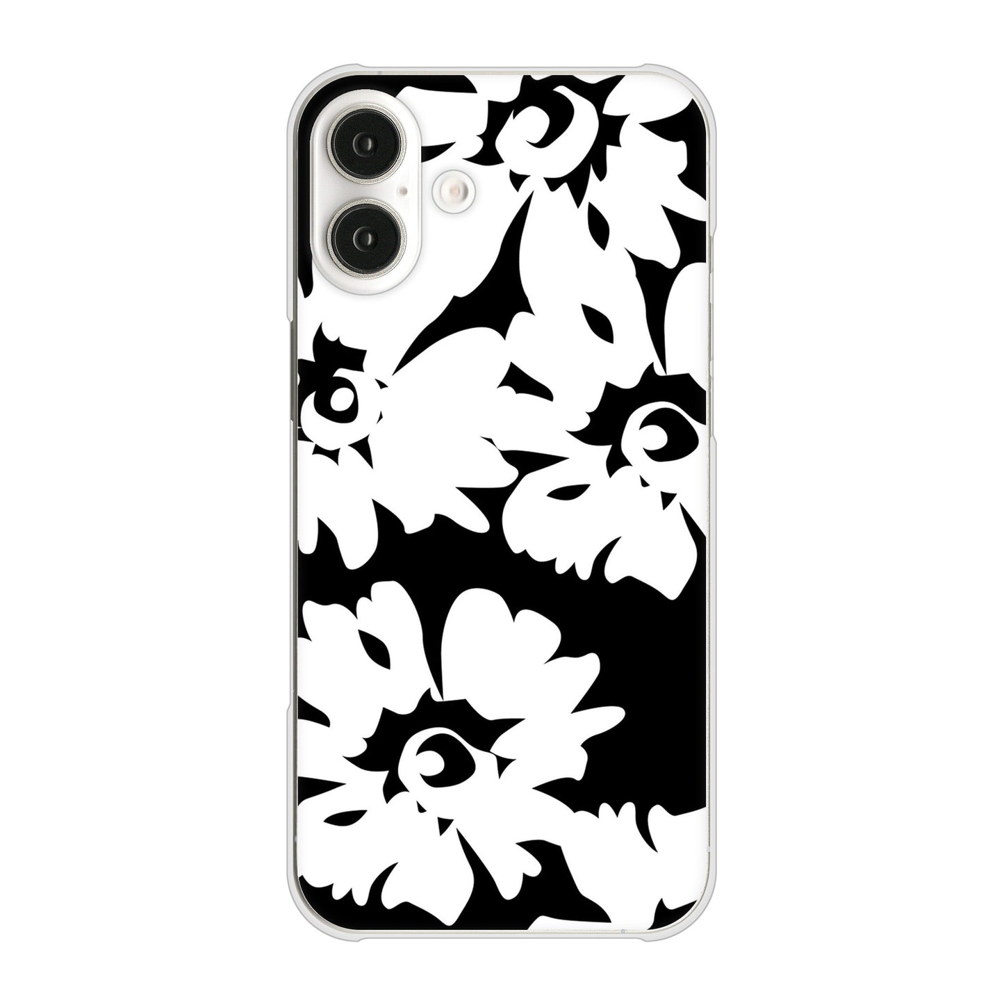 iPhone 16 Plus 1215 モダンフラワー ハードケース 背面印刷