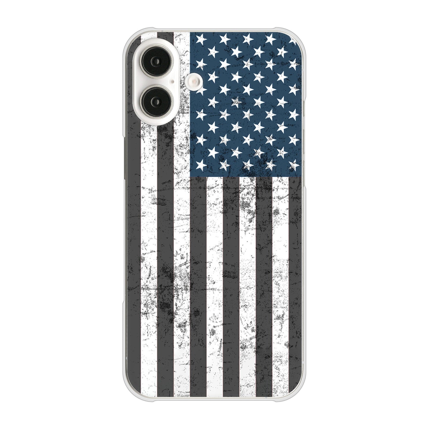 iPhone 16 Plus EK864 アメリカンフラッグビンテージ ハードケース 背面印刷