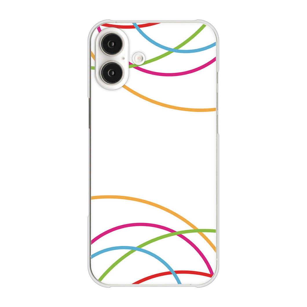 iPhone 16 Plus IB912 重なり合う曲線 ハードケース 背面印刷