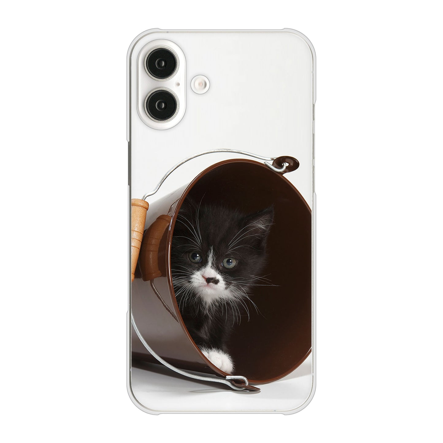 iPhone 16 Plus VA800 ネコとバケツ ハードケース 背面印刷