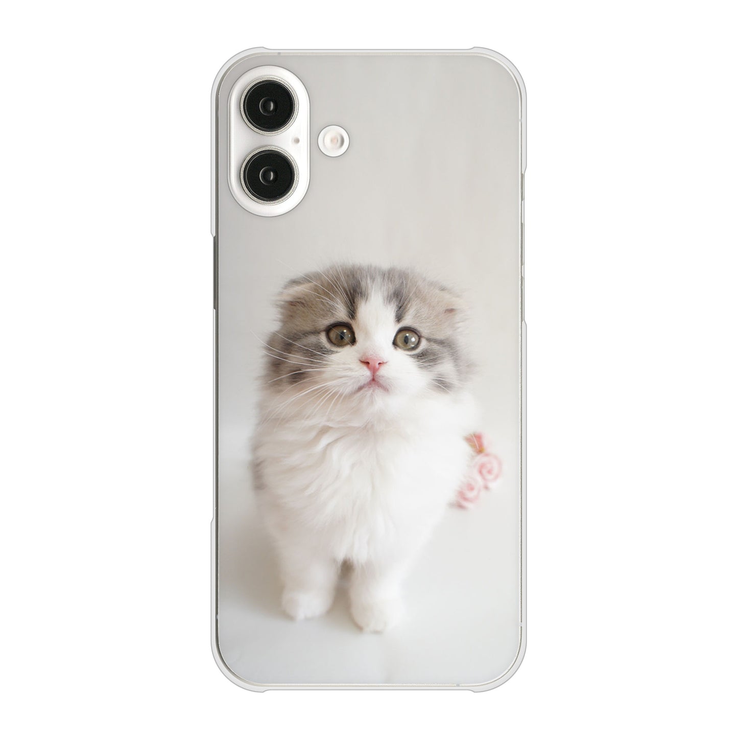iPhone 16 Plus VA803 まっていますネコ ハードケース 背面印刷