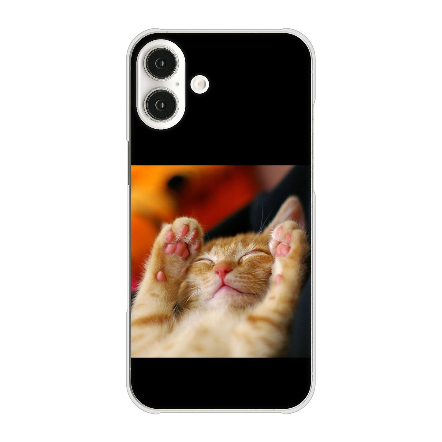 iPhone 16 Plus VA804 爆睡するネコ ハードケース 背面印刷