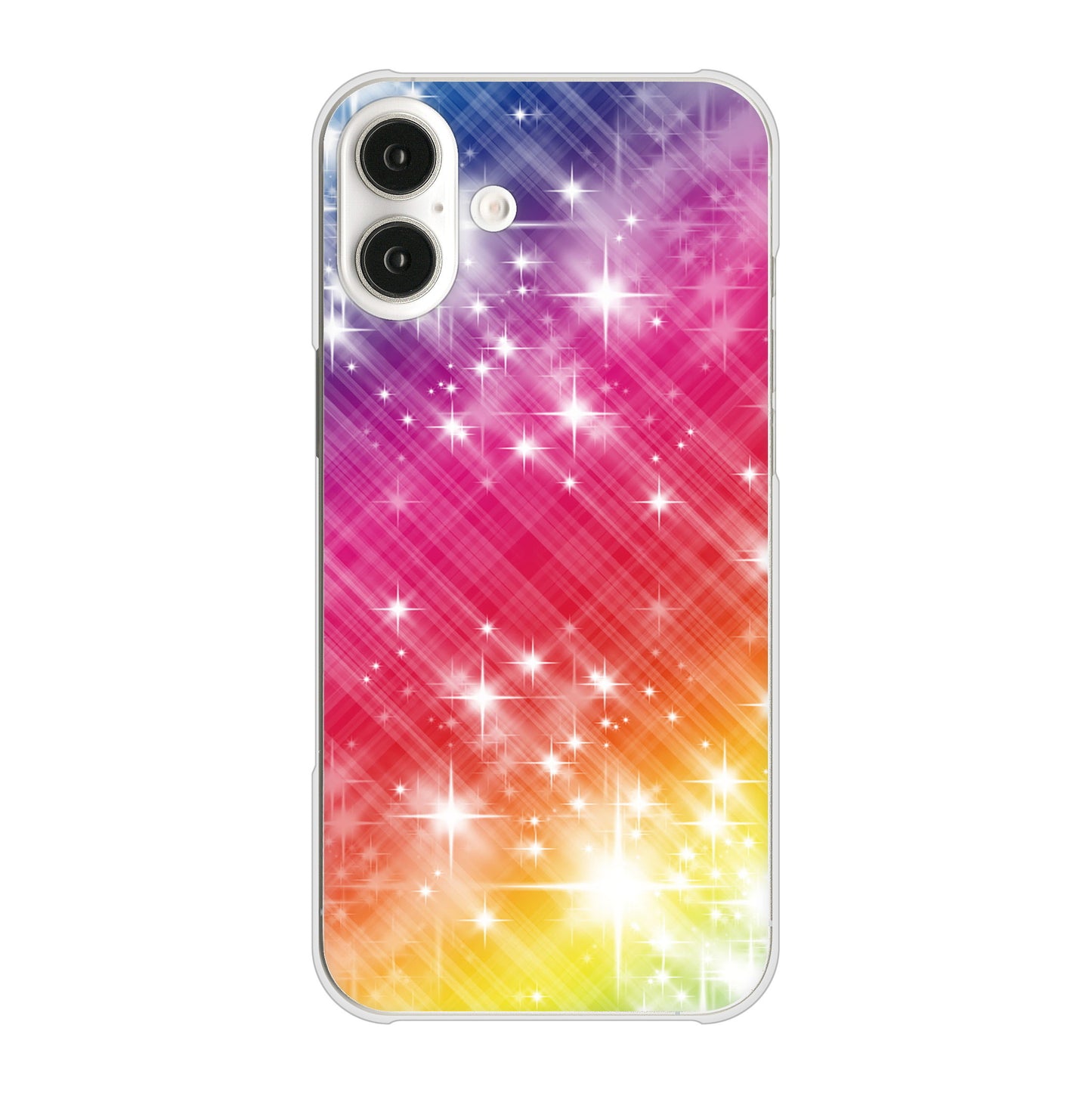 iPhone 16 Plus VA872 レインボーフレーム ハードケース 背面印刷