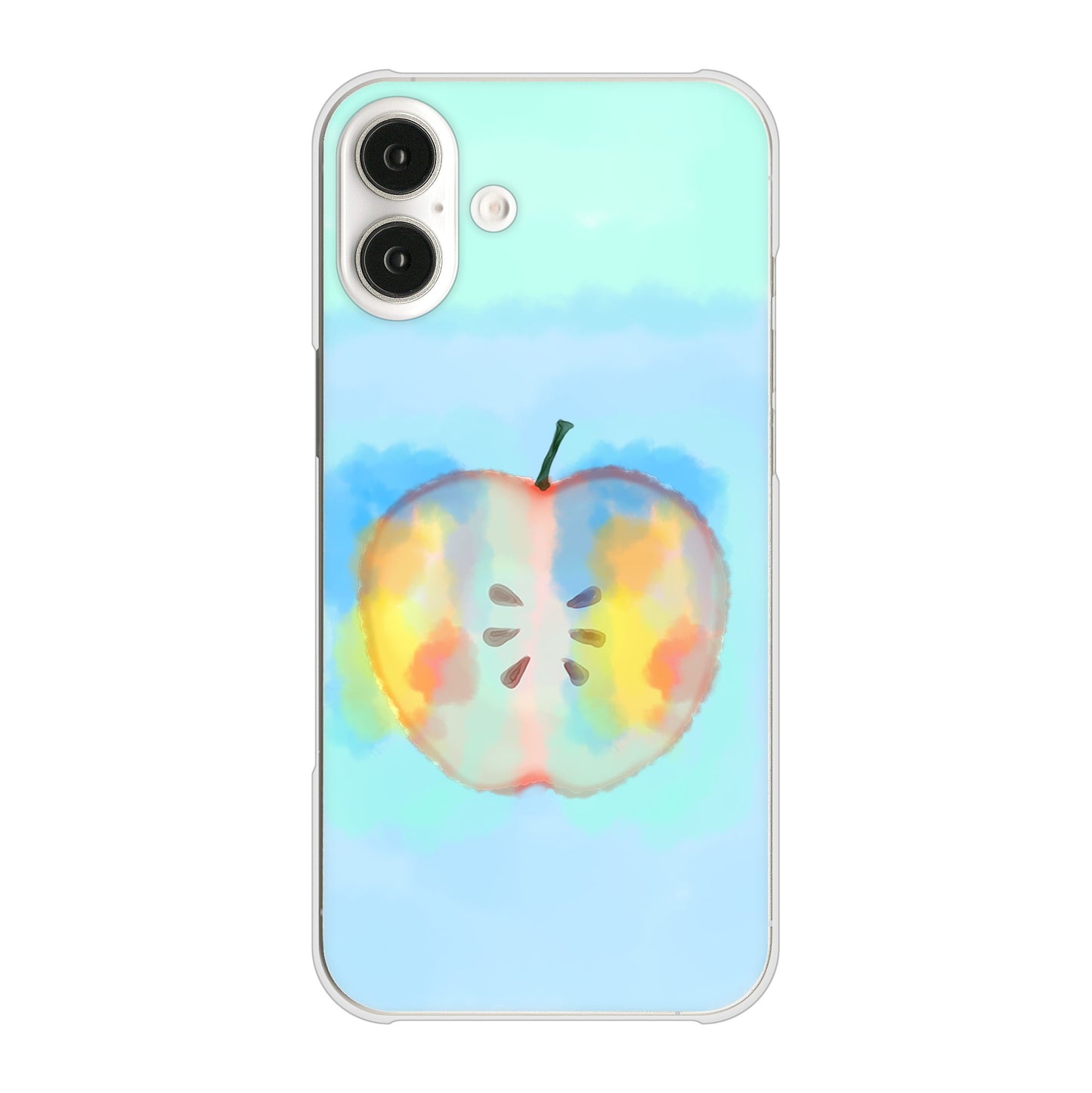 iPhone 16 Plus YJ181 りんご 水彩181 ハードケース 背面印刷