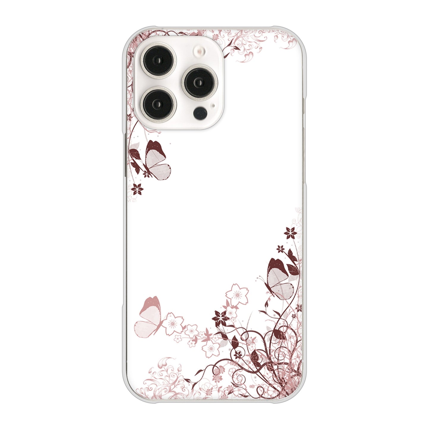 iPhone 16 Pro Max バタフライ ハードケース 背面印刷