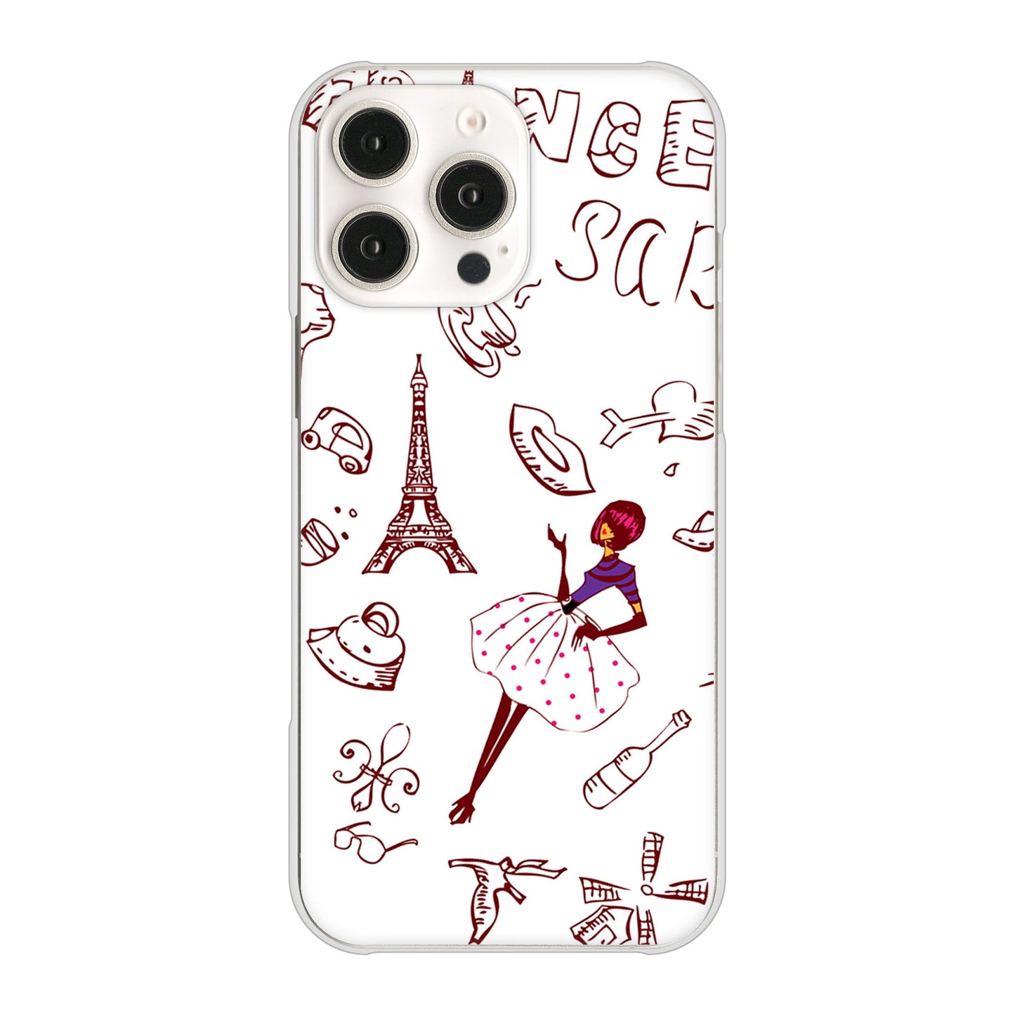 iPhone 16 Pro Max LOVE フランス ハードケース 背面印刷