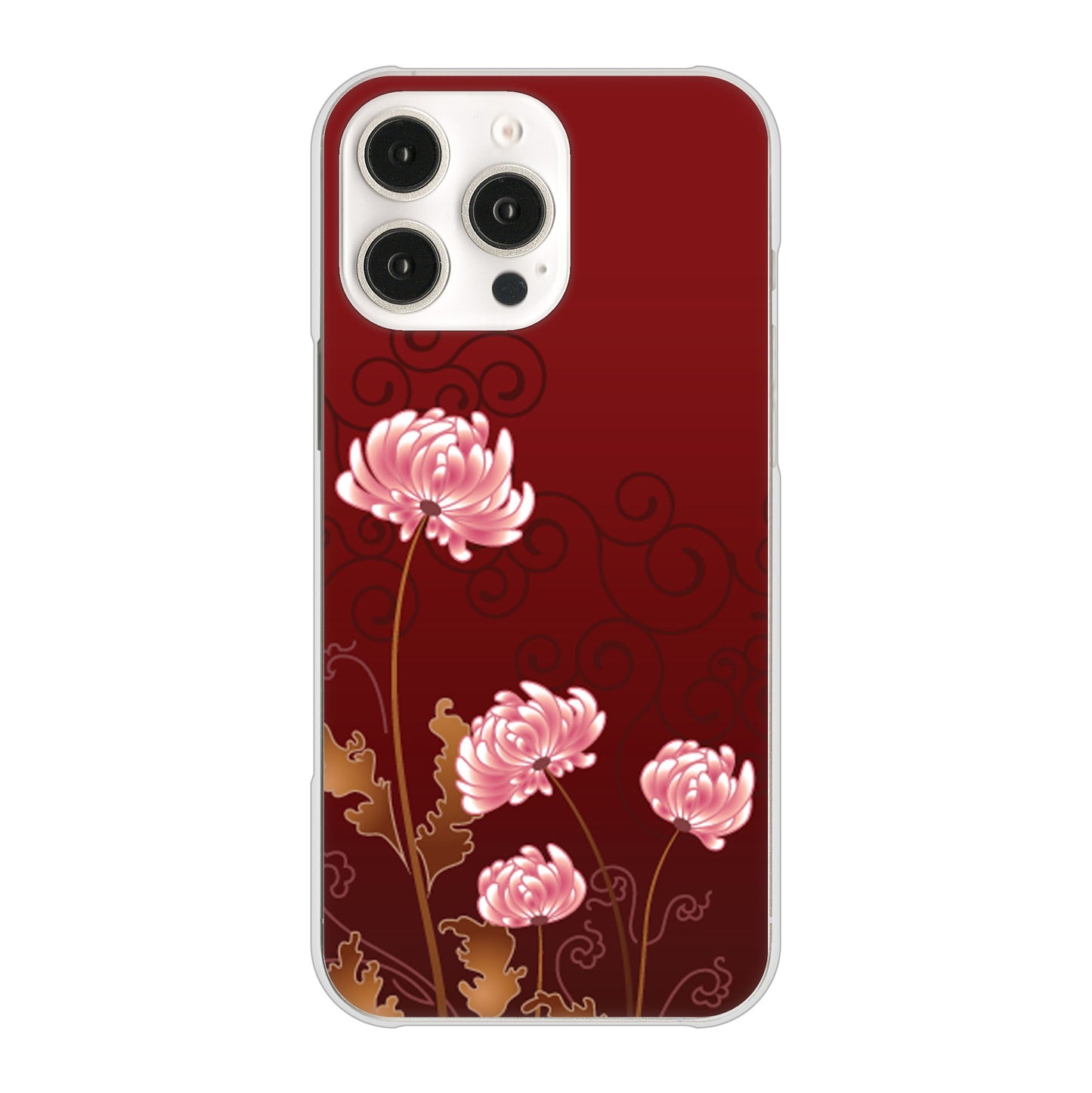 iPhone 16 Pro Max 375 優美な菊 ハードケース 背面印刷
