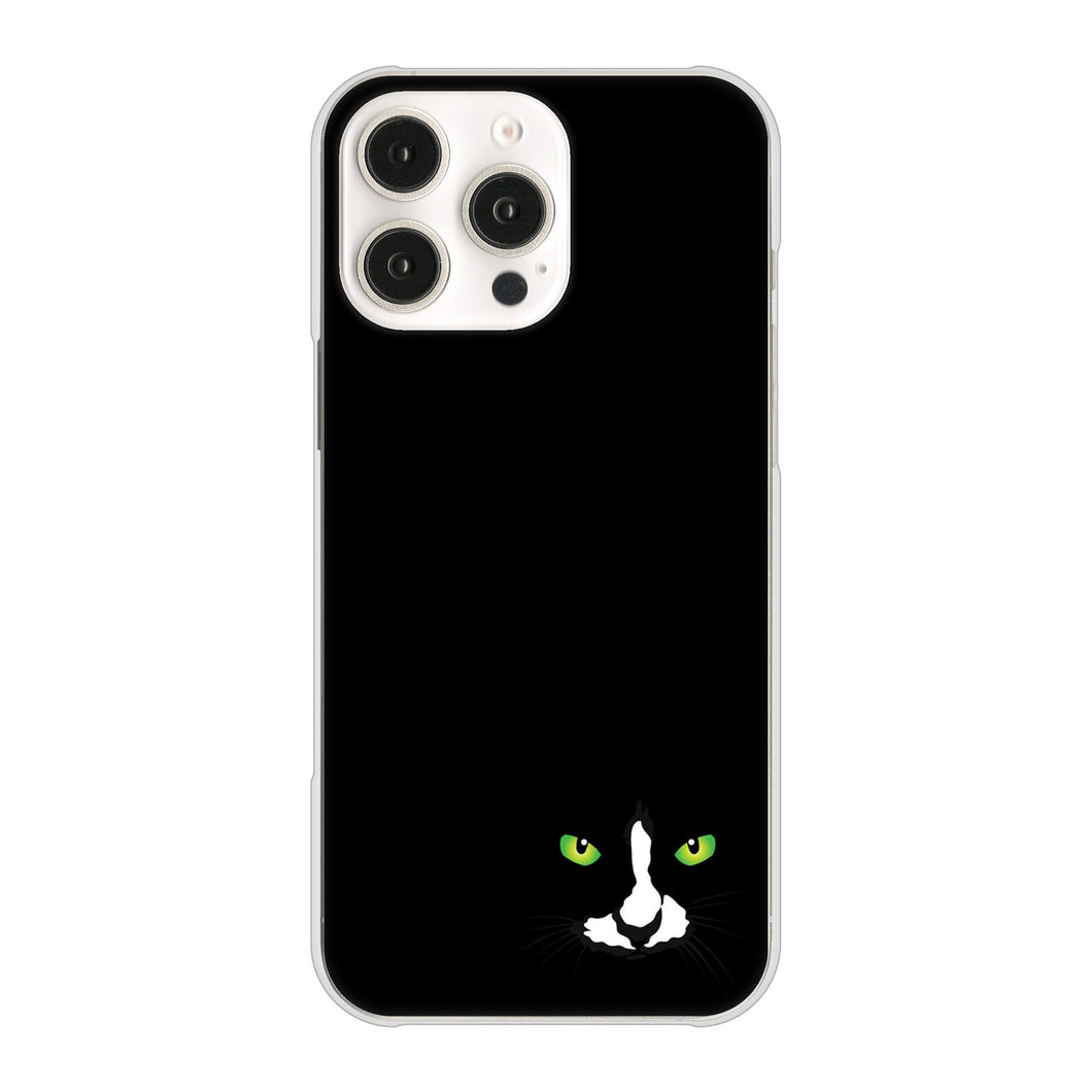 iPhone 16 Pro Max 398 黒ネコ ハードケース 背面印刷