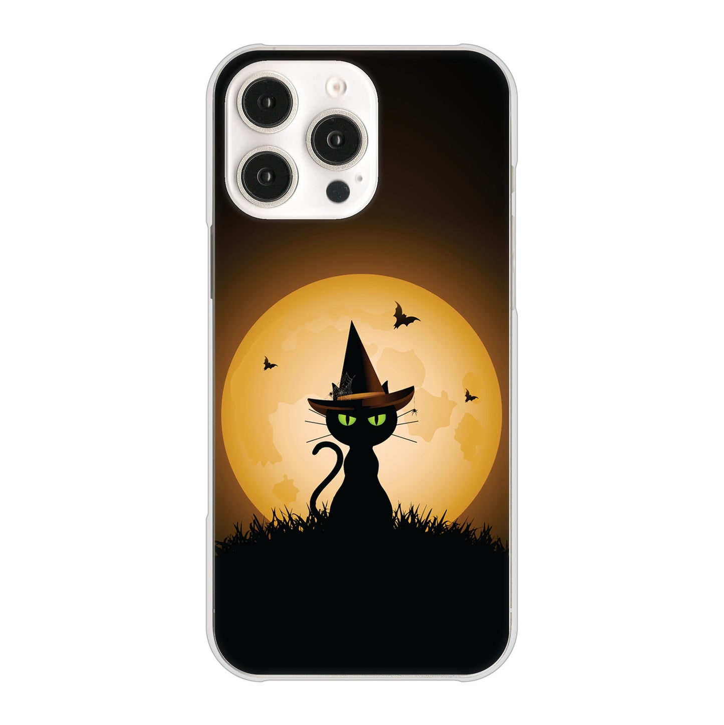 iPhone 16 Pro Max 夜とネコ ハードケース 背面印刷