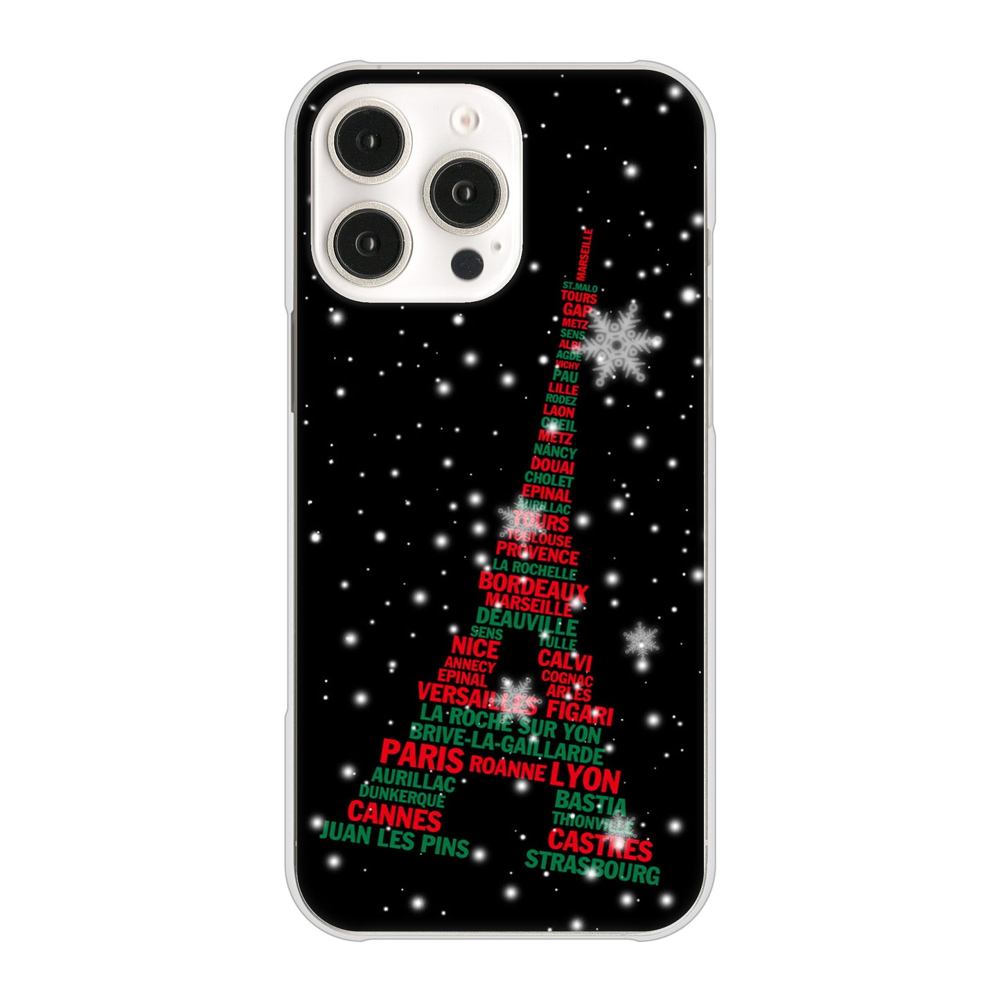 iPhone 16 Pro Max エッフェル塔 ハードケース 背面印刷