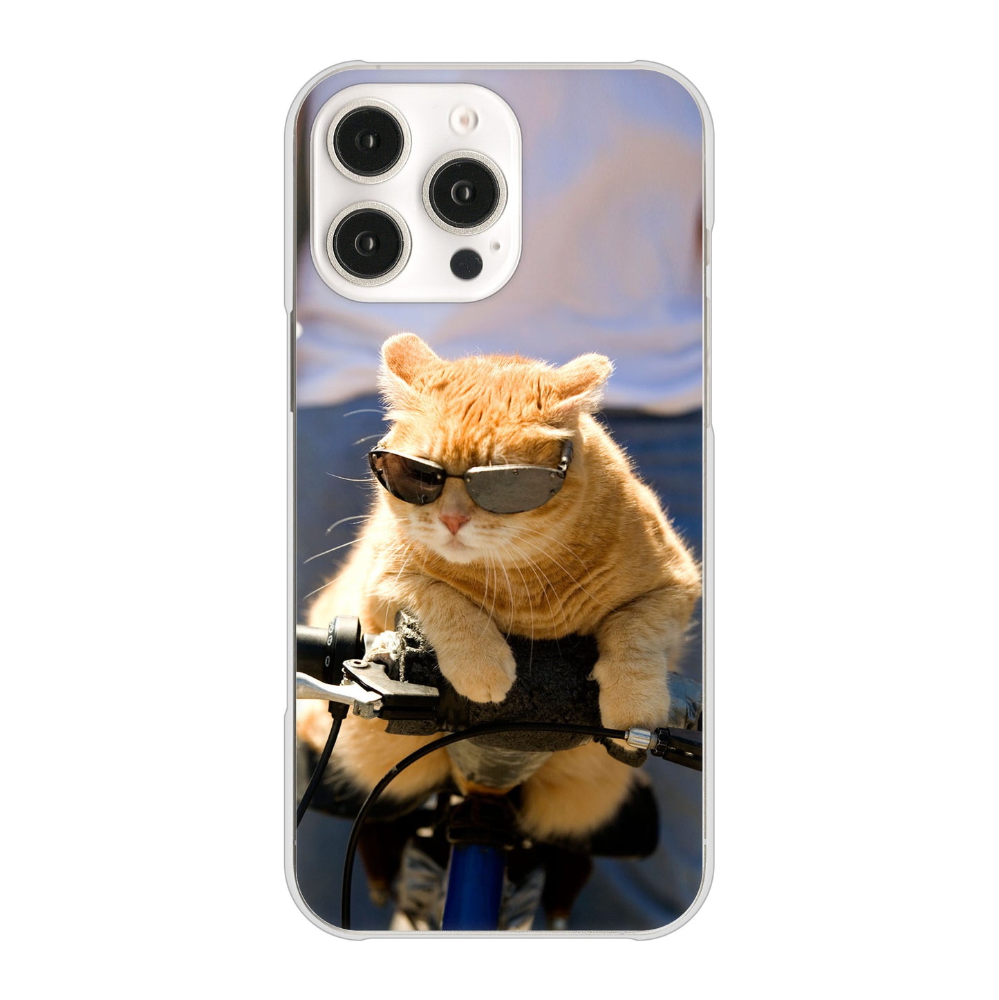 iPhone 16 Pro Max 595 にゃんとサイクル ハードケース 背面印刷