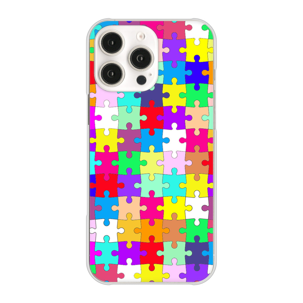 iPhone 16 Pro Max 727 カラフルパズル ハードケース 背面印刷