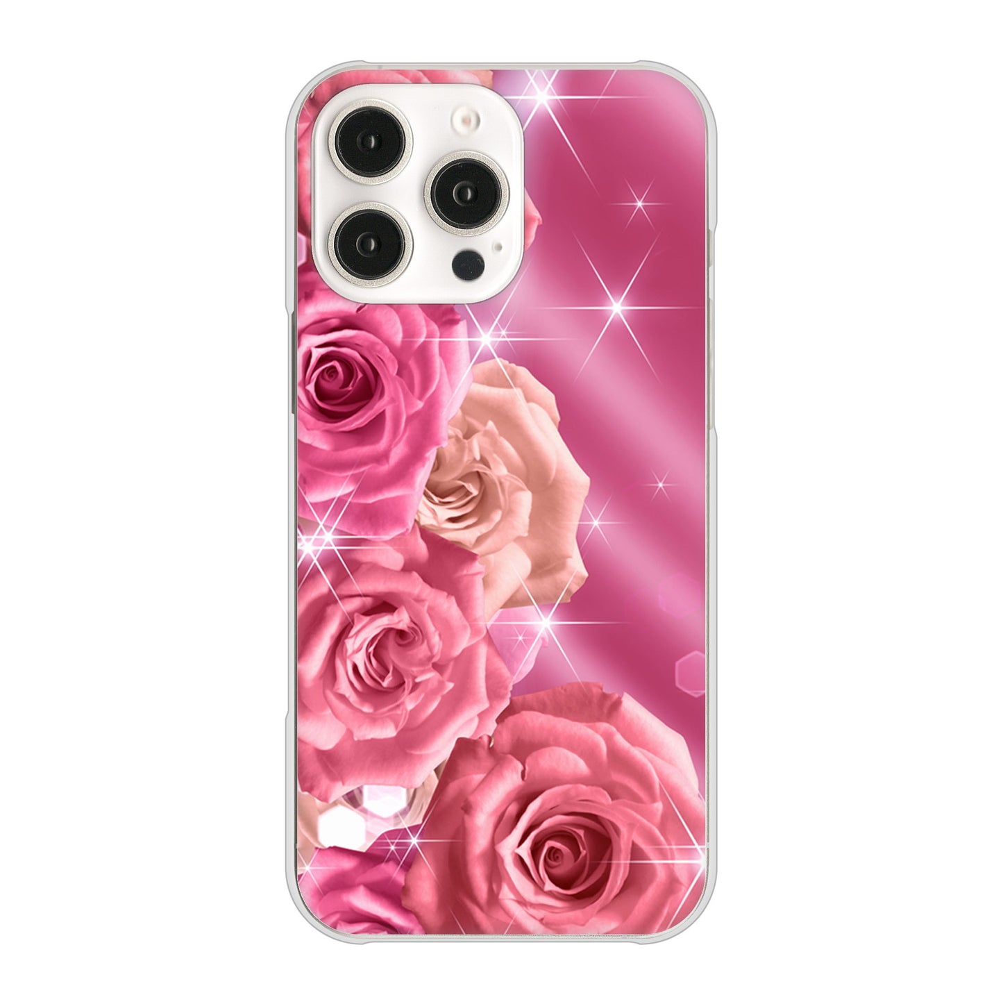 iPhone 16 Pro Max 1182 ピンクの薔薇に誘われて ハードケース 背面印刷