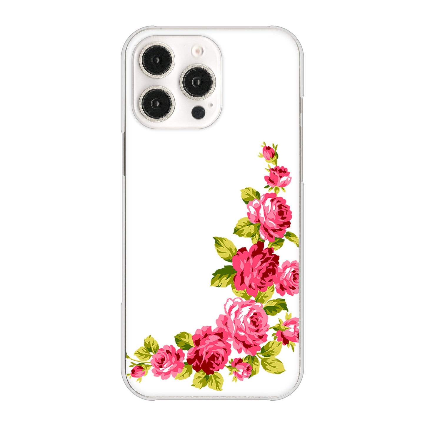 iPhone 16 Pro Max ロマンチックなバラ ハードケース 背面印刷