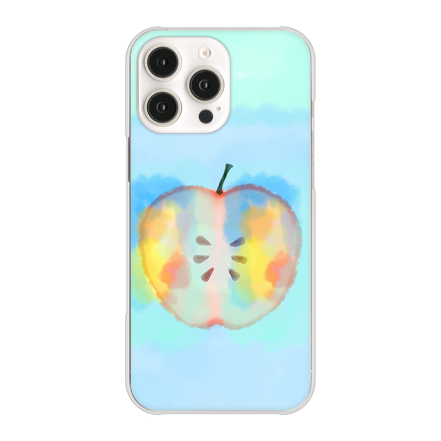 iPhone 16 Pro Max YJ181 りんご 水彩181 ハードケース 背面印刷