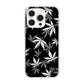iPhone 16 Pro 064 モノトーン大麻ブラック ハードケース 背面印刷