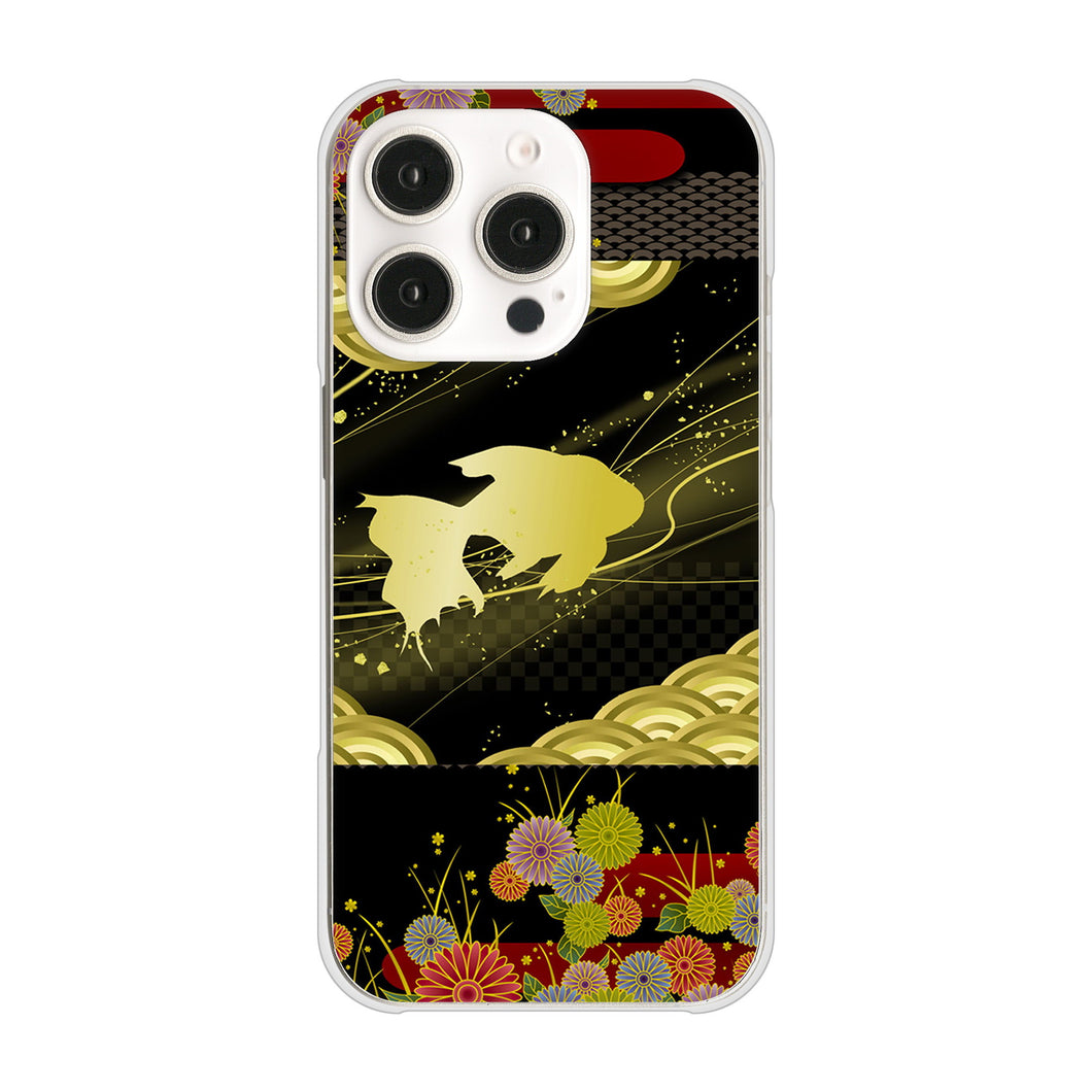iPhone 16 Pro 174 天の川の金魚 ハードケース 背面印刷
