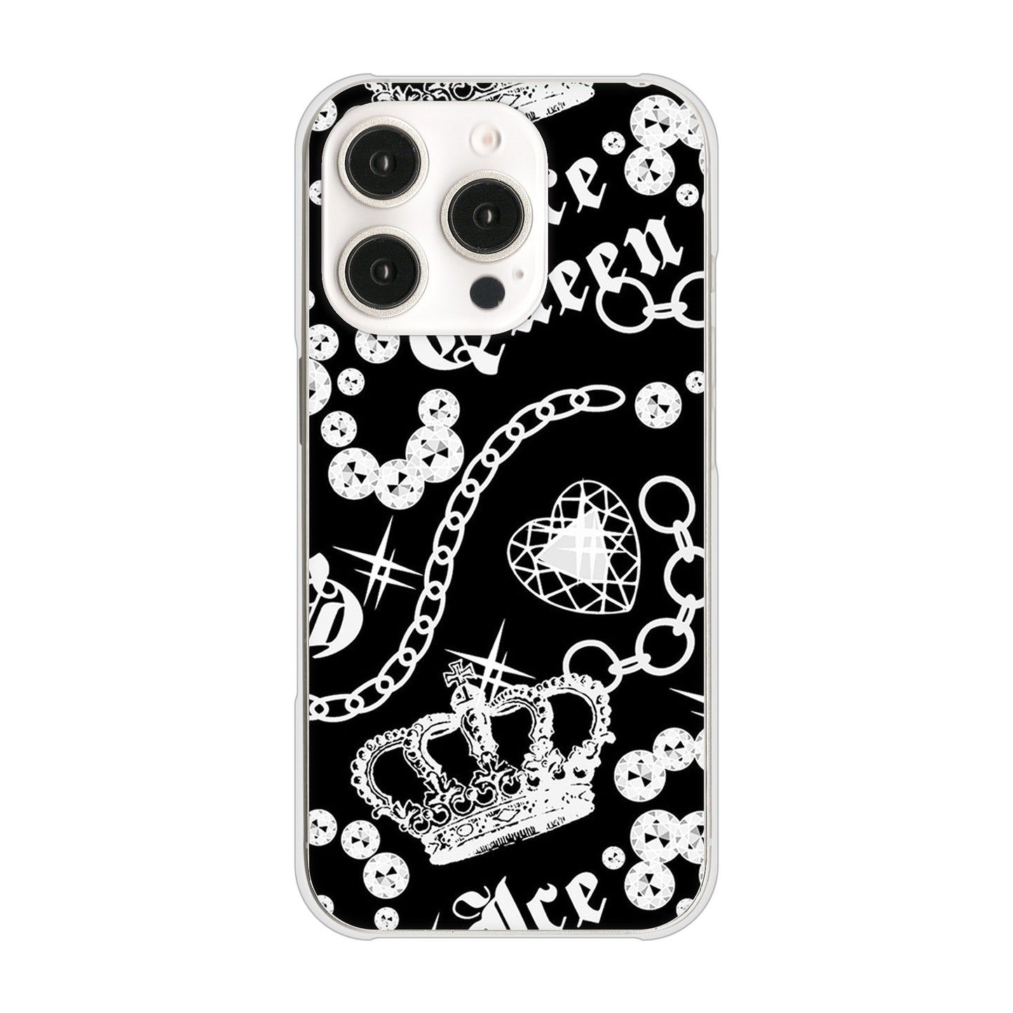 iPhone 16 Pro 187 ゴージャス クラウン ハードケース 背面印刷