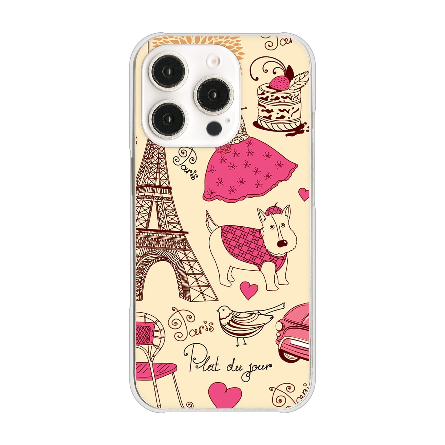 iPhone 16 Pro LOVE フランス ハードケース 背面印刷