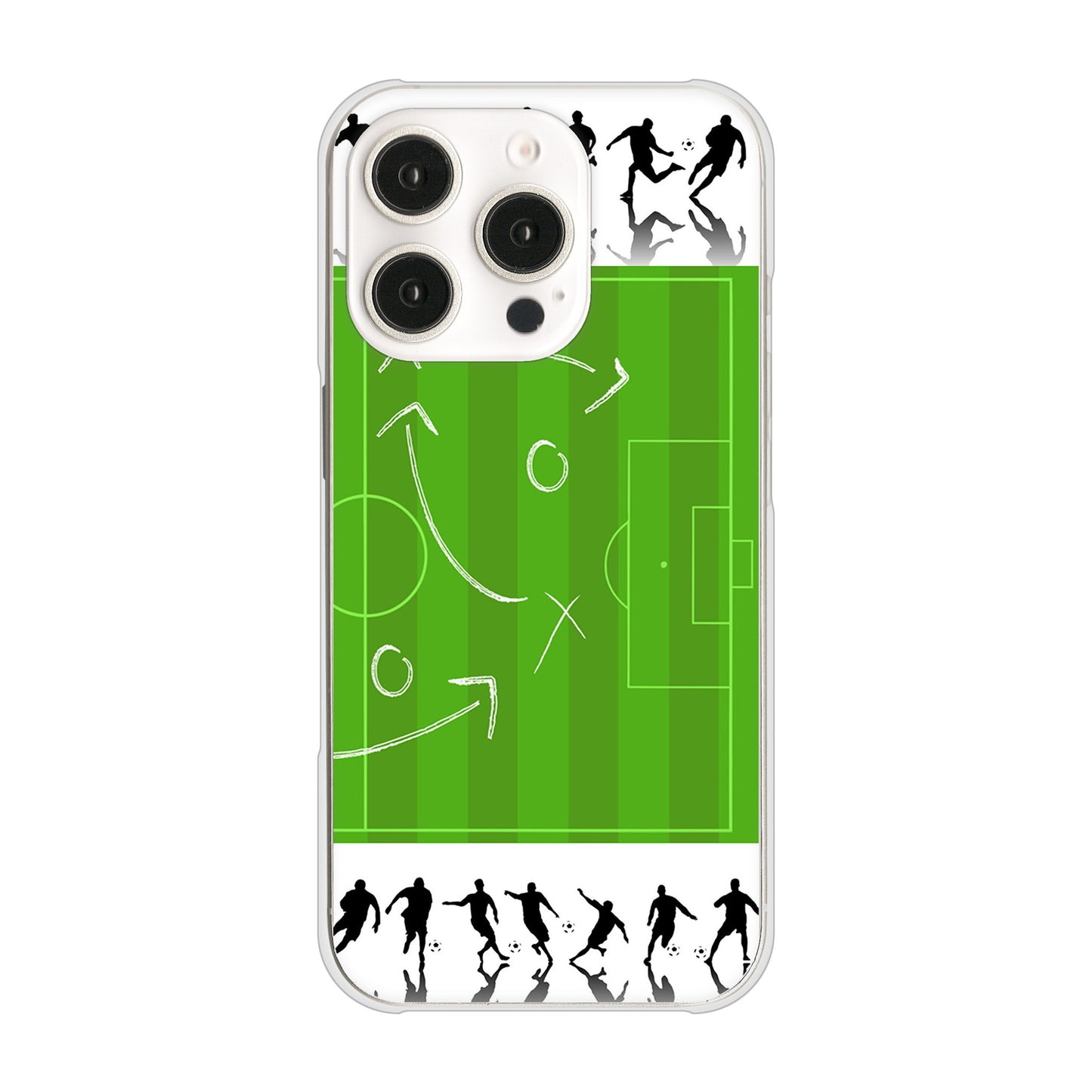 iPhone 16 Pro 304 サッカー戦略ボード ハードケース 背面印刷