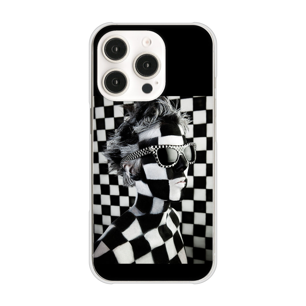 iPhone 16 Pro 357 bk&wh ハードケース 背面印刷