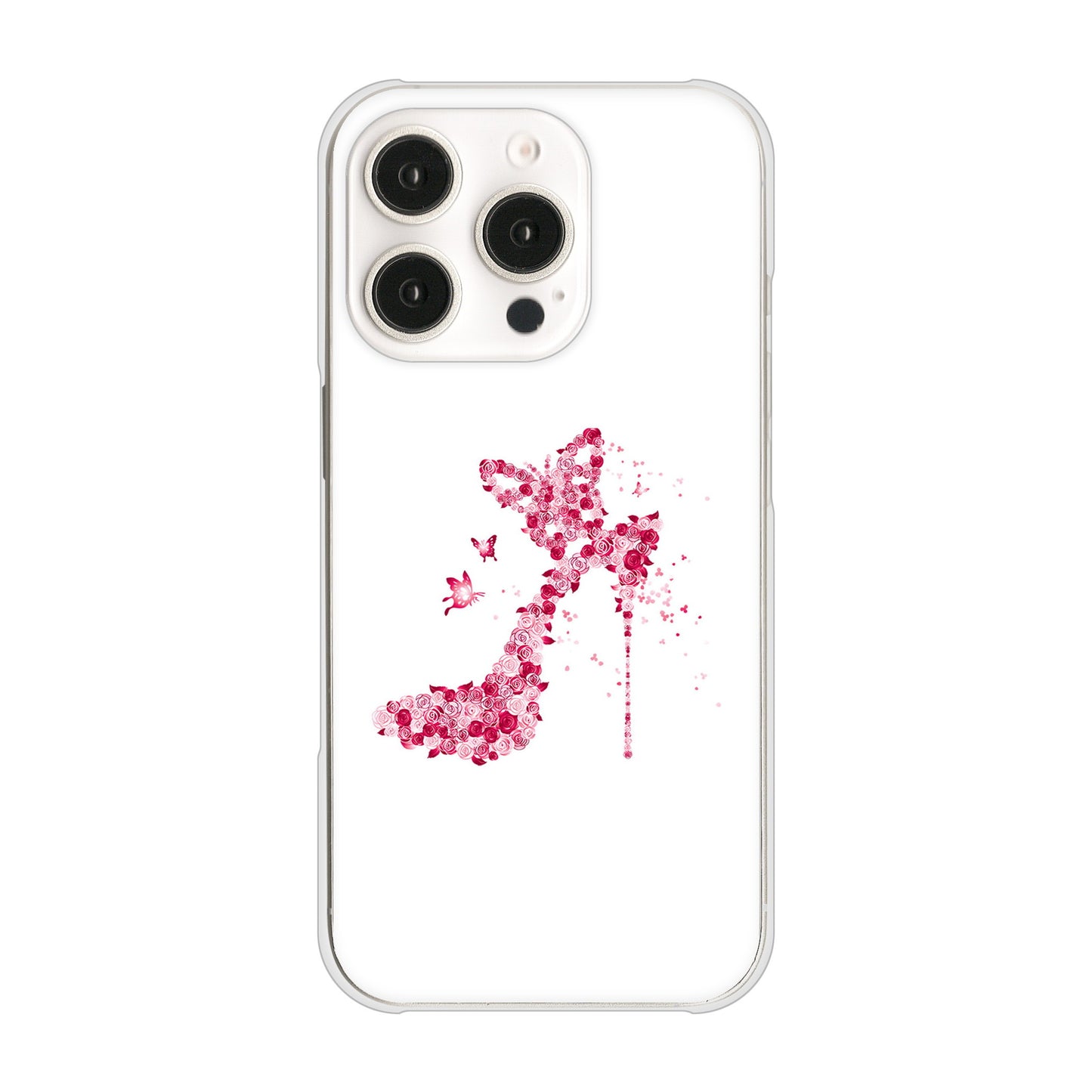iPhone 16 Pro 387 薔薇のハイヒール ハードケース 背面印刷