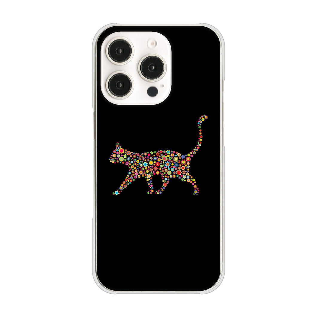iPhone 16 Pro 406 カラフルキャット ハードケース 背面印刷