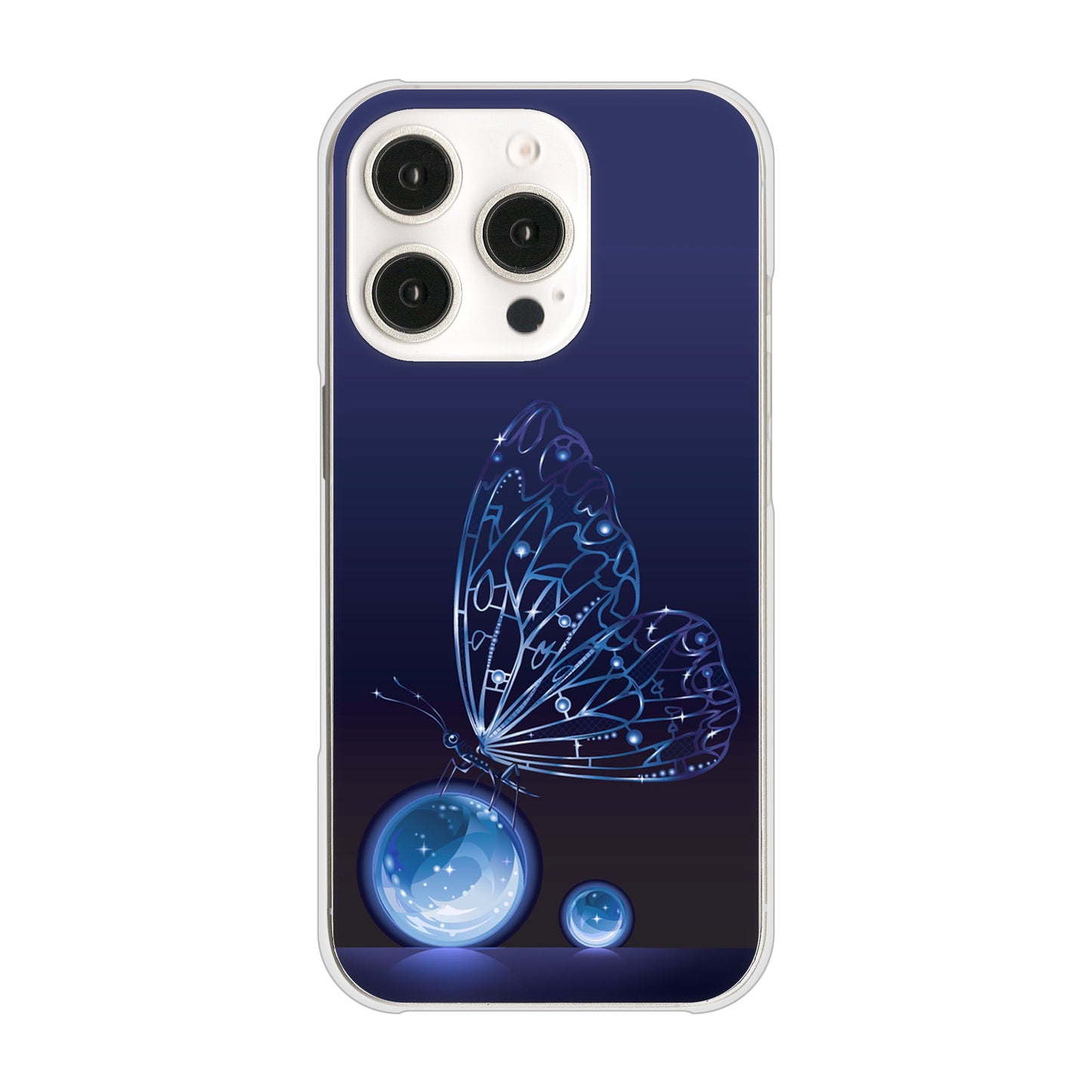 iPhone 16 Pro バタフライ ハードケース 背面印刷