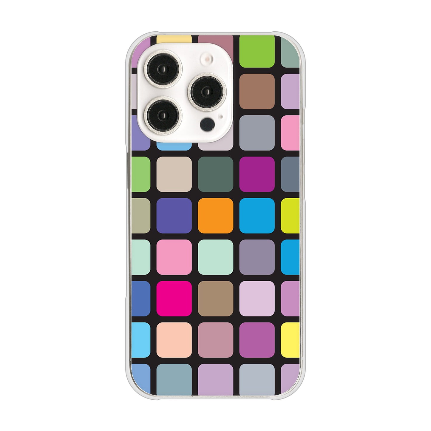 iPhone 16 Pro 509 カラースクエア ハードケース 背面印刷