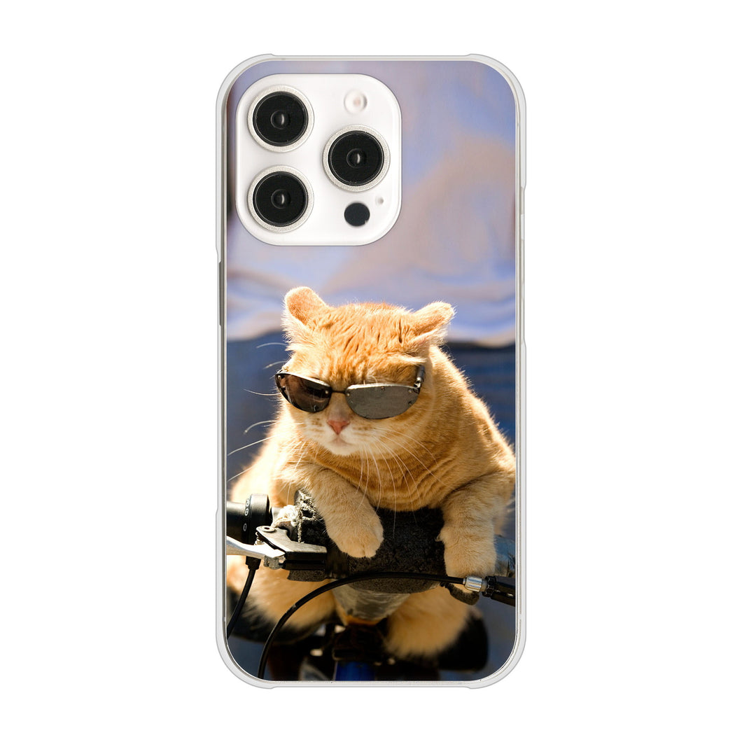 iPhone 16 Pro 595 にゃんとサイクル ハードケース 背面印刷