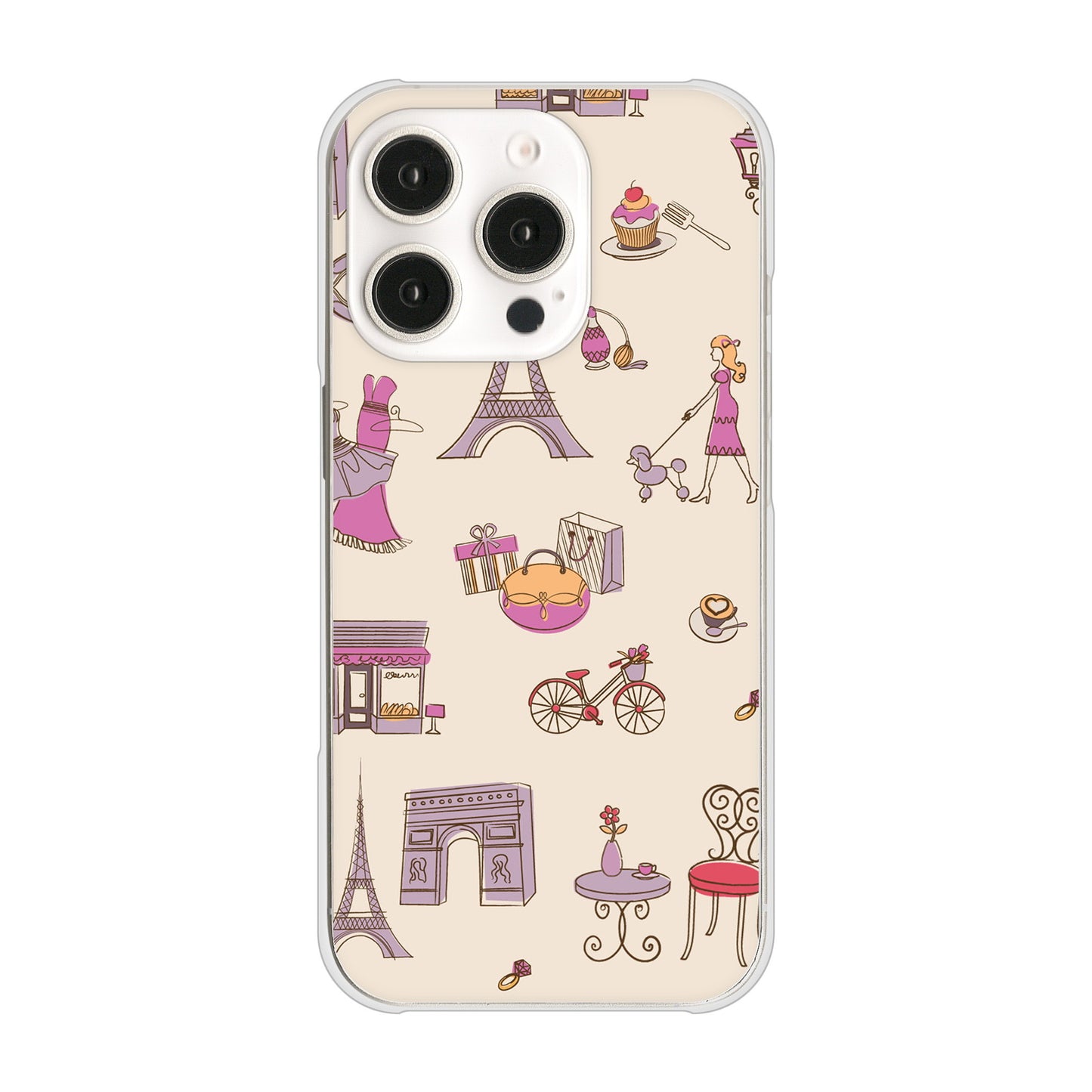 iPhone 16 Pro LOVE フランス ハードケース 背面印刷