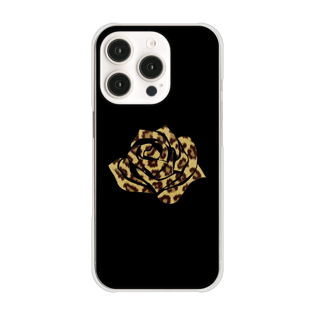 iPhone 16 Pro 1184 ヒョウのバラ（茶） ハードケース 背面印刷