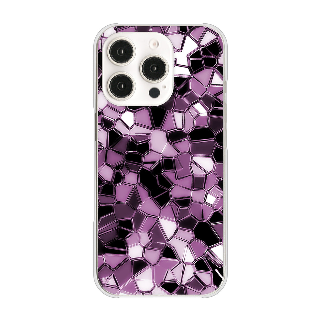 iPhone 16 Pro EK837 テクニカルミラーパープル ハードケース 背面印刷